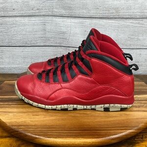 Jordan 10 Retro Bulls Over Broadway 2015 Gym Red Wolf Grey 705178-601 Men’s 11